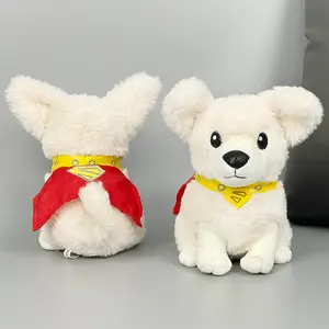 New Superman Dog Plush Toy, Realistic Superman Series Puppy Stuffed Doll, Soft and Cuddly Superman-Themed Gift for Kids