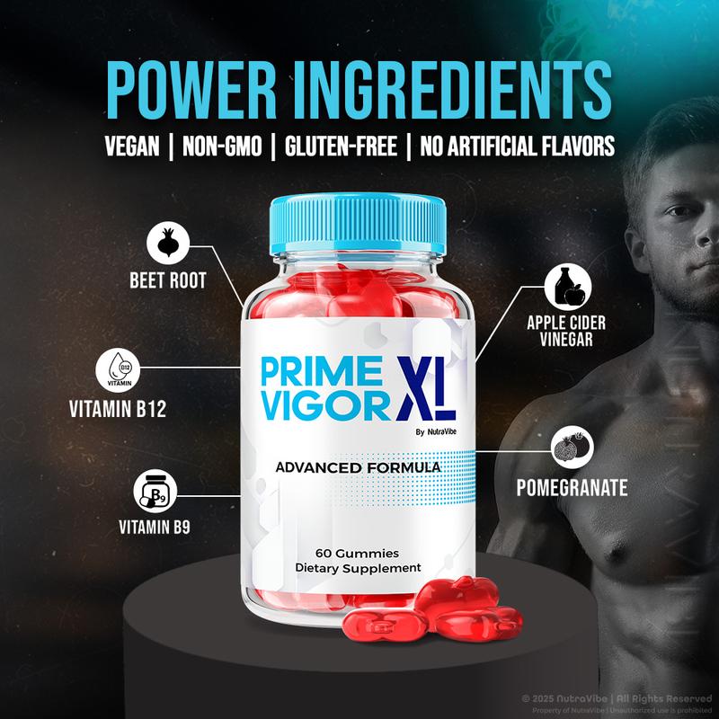 Prime Vigor XL Gummies - PrimeVigor Xl Advanced Formula 1000mg Gummies with Natural Ingredients for Health & Wellness
