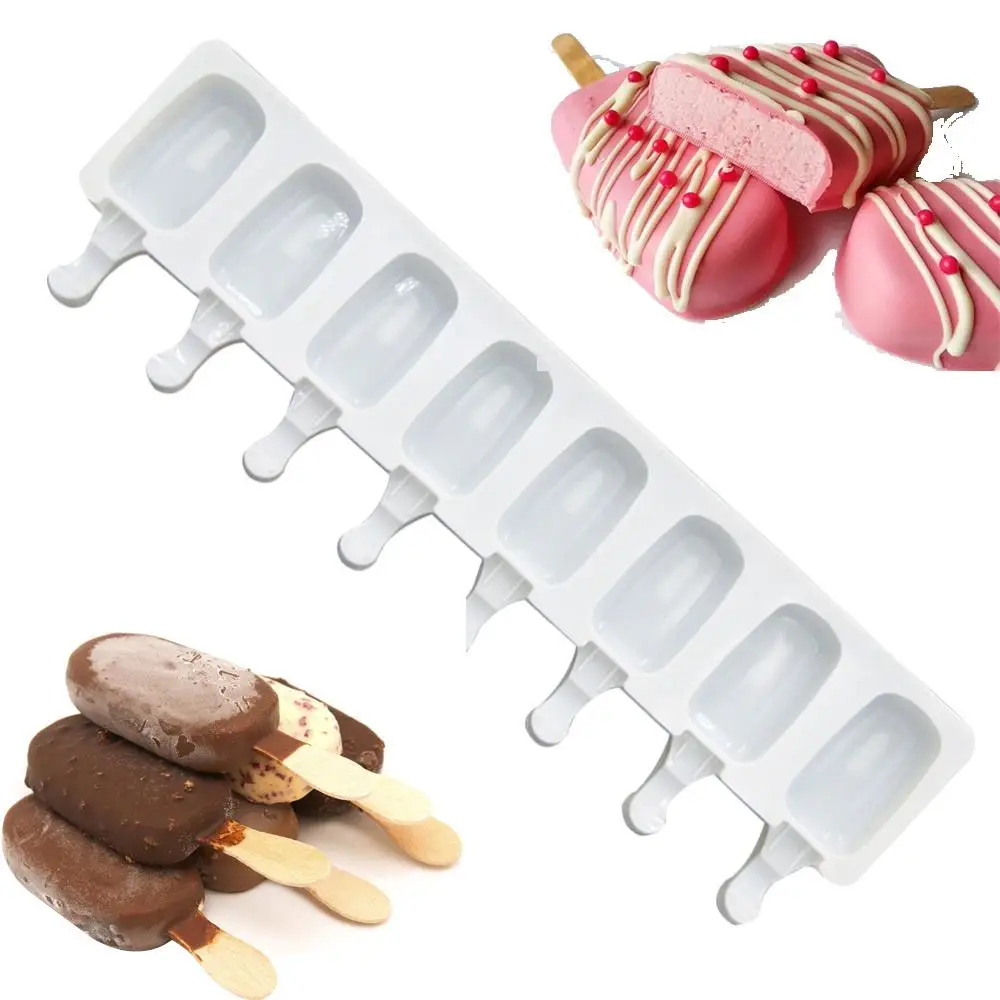 Silicone Ice Cream Mold (1 Count), DIY Chocolate Dessert Popsicle Moulds Tray, Ice Cube Maker, Homemade Tools, Summer Party Supplies