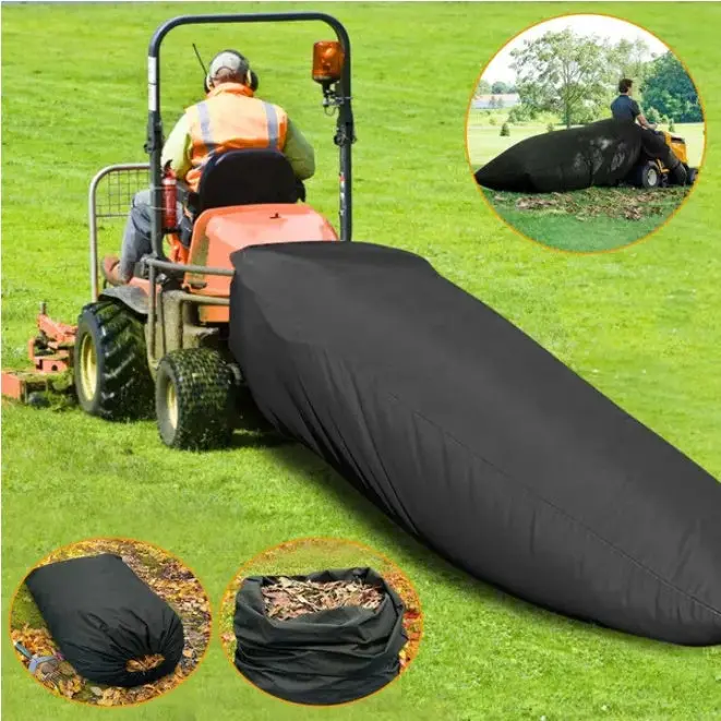 54 Cu Ft Lawn Tractor Leaf Bag with 112" Opening – Heavy-Duty Garden Waste Collector, Yard Maintenance, Mowing Accessories