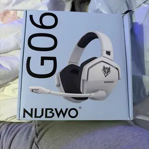 [Back to School] NUBWO G06 Wireless Gaming Headset with Mic, Compatible with PS5, PS4, PC, Switch & Mobile, No Wireless Interference, 23ms Ultra-Low Latency, 100H Battery, Triple-Mode Multi-Device, Optimized for Fortnite, Call of Duty & FPS Gamers tiktoks