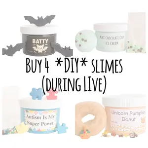 Buy 4 DIY Slime Kits during LIVE