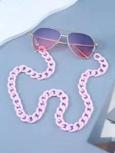 Fashion Multi-Color Acrylic Chain Eyeglass Strap, Anti-Drop Glasses Holder, Stylish Accessory for Daily Use, Durable and Lightweight