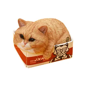 JXK Studio 1/6 The cat in the delivery box4.0 Figurine Statue SeriesDurable Polyresin with Intricate Details