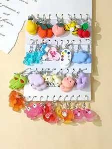 Women's Earring Set 40pcs, Dangle Earrings Set, Fish Pear Board Mushroom Design, Daily Wear Jewelry Accessories, Stylish Ear Rings Collection