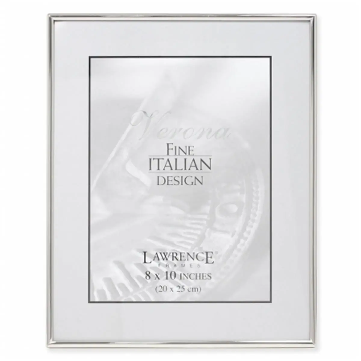 LAWRENCE 212 MAIN Solid Polished Silver Metal Rectangle Photo Frame - Heavy Gauge Steel, 0.80 in. Profile, for Traditional Home Decor Wall Display