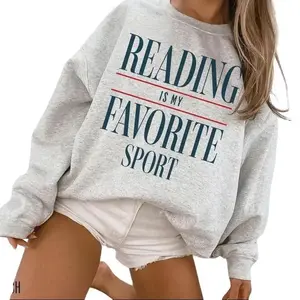 Reading is my favorite sport Sweatshirt, Vintage Reading, Booklover gift, Bookish, Librarian Sweatshirt, Bookworm, Reader Gift - EVA RAMOS