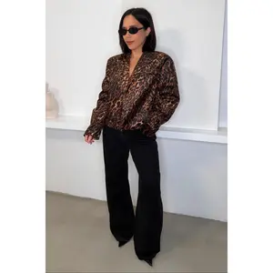 Mila Oversized Short Blazer - Leopard Print