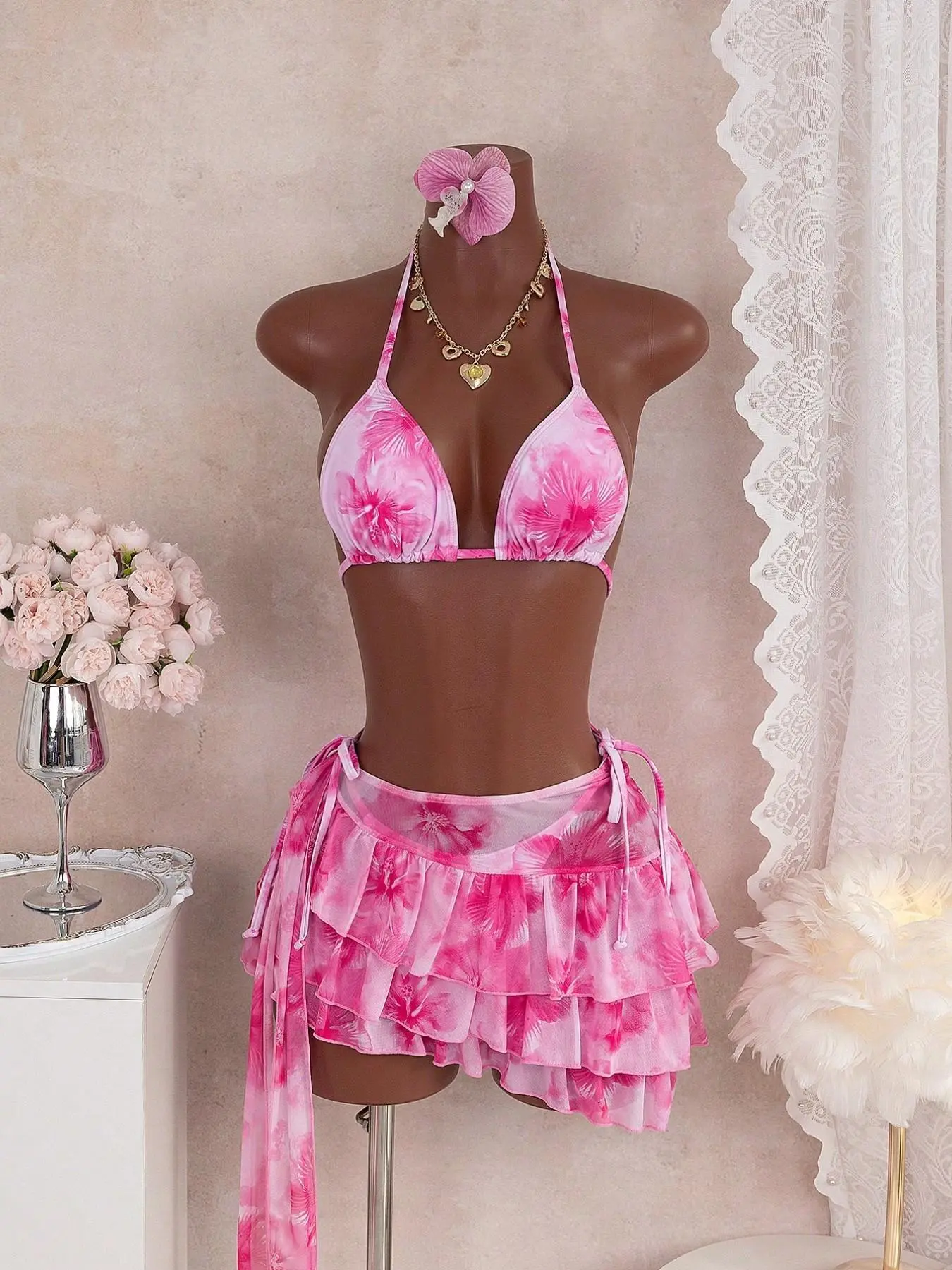 Women's Fashion Three-Piece Separated Swimsuit Set