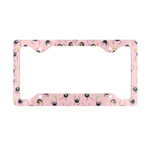 Studio Ghibli Soot Sprites License Plate frame metal car accessories spirited away girls anime gift cars