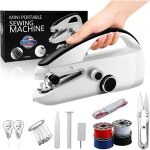 Handheld Sewing Machine,Two dear,Mini sewing machine,Easy to Use for Beginners and  Stitch Suitable for Clothes,Fabrics,  Stitch Suitable Beginners with Two Speeds (Black)