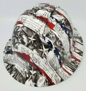 Full Brim Hard Hat Hydro Dipped WE THE PEOPLE
