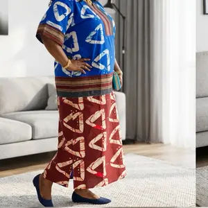 Mixed and match Ankara print mixed with Asooke