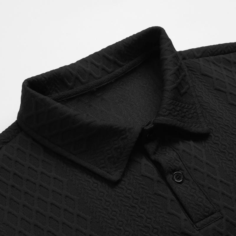 Summer bestsellers 2-piece set for men: trendy jacquard solid-color short-sleeve outfit featuring a short-sleeve top and shorts. Breathable summer casual wear with comfortable fabric, minimalist design, soft texture—ideal for young people going out on dat