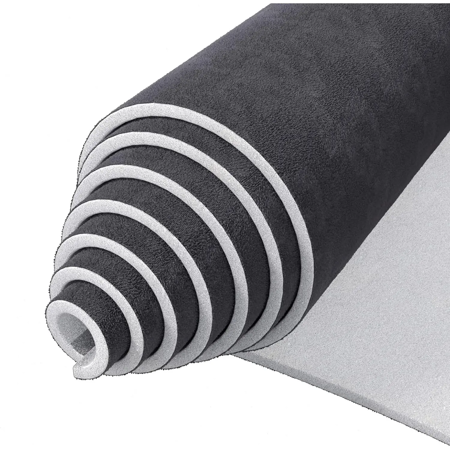 Suede Auto Headliner Fabric 92" L x 60" W with  Backing - Tube Packaging - Dark Grey Interior Replacement Material for //SUV/RV Roof - Home Repair/DIY Headliner Material