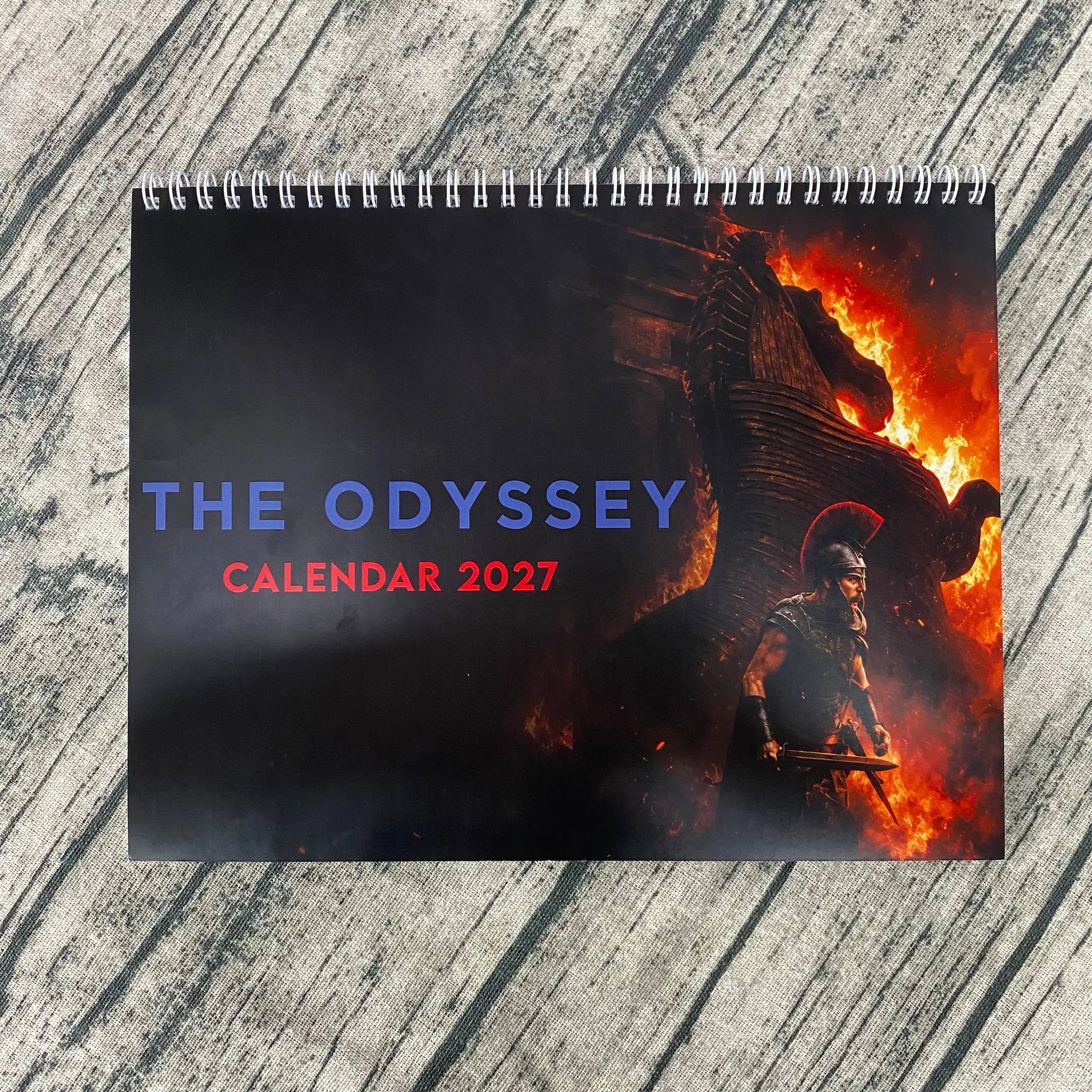 The Odyssey 2027 Wall Calendar – Epic Movie Inspired Monthly Calendar, Premium Spiral Bound, Home & Office Decor, Gift for Film Fans