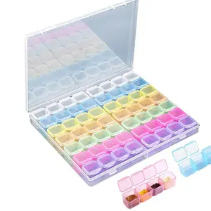 56 Grids Bead Storage Containers with 160pcs Label Stickers, Diamond Art, Bead Box, Diamond Painting Organizer, Craft Supplies, Diamond Art Tools