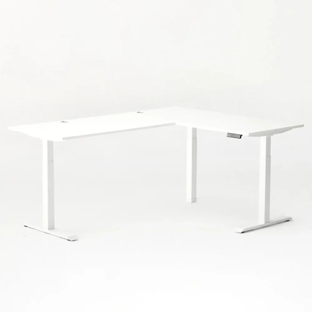 Autonomous SmartDesk 2 L-Shaped Standing Desk with Reversible Design Triple Motors for Smooth Operation 400 lbs Weight Capacity 28.4" - 47" Height Range Solid Steel Frame 4 Programmable Settings