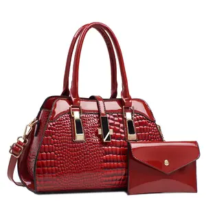 Fashion Zipper Tote Bag for  with Double Top Handle Crocodile Pattern Shoulder Purses for  Large Capacity Satchel Handbags for  with Crossbody Strap and Wallet Sets for Shopping Office Travel quality woman