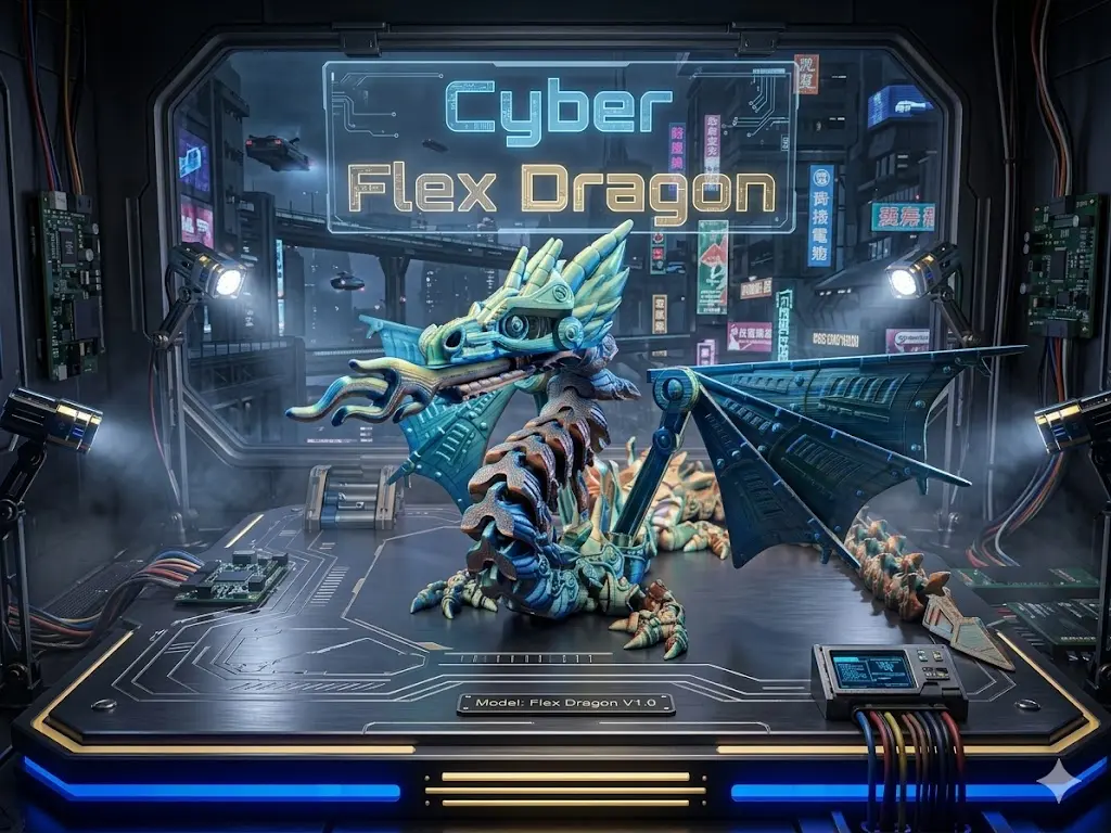 Meet the Cyber Flex Dragon Figure