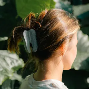 Large Sparkling Silver Tooth Claw Hair Clip - Secure Hold & Unique Design for Dental Enthusiasts Stylish Hair Accessories 3.5 Inch Size Perfect Gift for Dentists & Hygienists