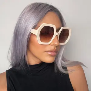 Oversized Hexagonal  Sunglasses