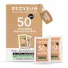 Mineral SPF 50 Mini Sunscreen Travel Size Snap Packets - with Aloe Vera, Broad Spectrum, Non-Oily with UVA/UVB Protection, 10 Packets x 0.27 FL OZ Sun Care Product Sun Blocking Cream