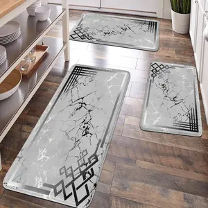 [Popular Choice]1PC, home decoration, bathroom decoration, bathroom mat, bathroom mat, kitchen mat, door mat, geometric and marble pattern mat, Bohemian theme mat, relax the soles of the feet and relieve fatigue.