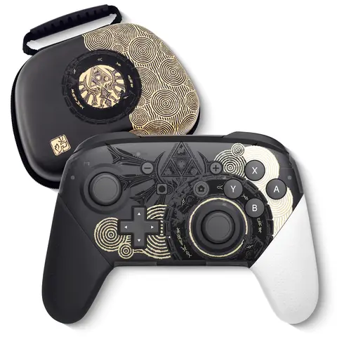 Waterproof High-Sensitivity Switch Pro Wireless Joystick Controller, Adjustable Rechargeable ABS Gamepad with Carrying Case - NFC, Dual Vibration, Screenshot, Wake-Up, Motion Sensing Fun Features, Protective Gift for Switch Console Gamers