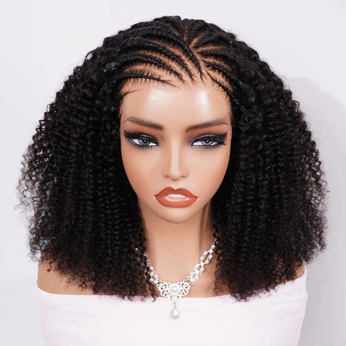 OQ HAIR Braid Afro Curly Wear Go Wig 9x6 Pre-Everything Snug Fit Wig With Adjustable Drawstring 250% Density Glueless Human Hair Wigs for Women Beginner Friendly