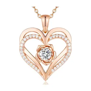 Forever Love Heart Necklaces for Women, Wedding Anniversary, Birthday Gift for Wife, S925 Silver Jewelry with Birthstone Pendant