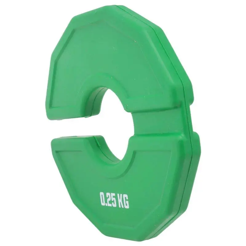 1Pcs Gym Micro-Type Plates Dumbbell Fractional Weight Plate Rubber Fractional Weight Plates Add-on Change Green 0.25KG
