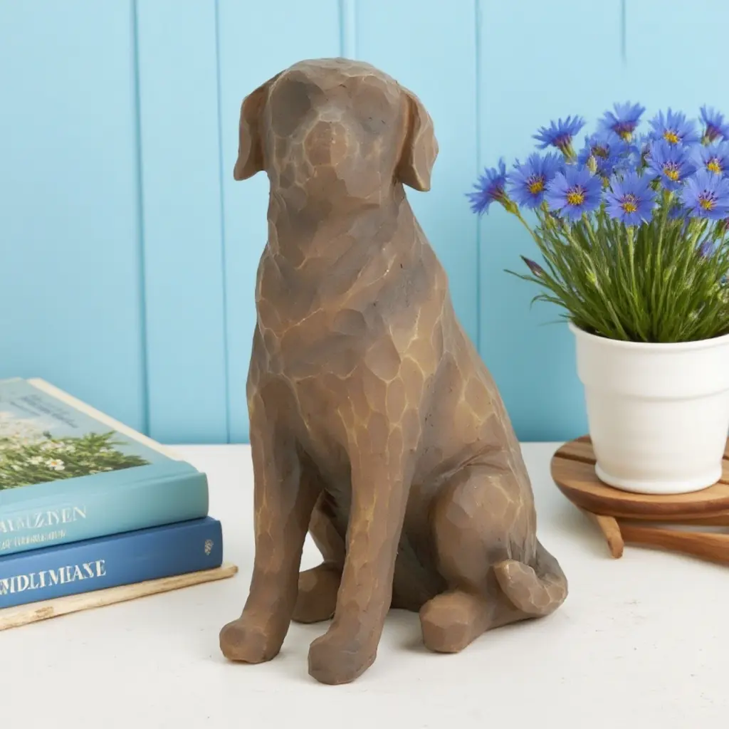 Resin Dog Statue Sculpture, Resin Sculptures, Modern Nordic Home Decor, Living Room Animal Figurine, Housewarming Gift, Pet Lover Decoration, Table Desk Ornament