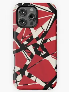 EVH: authentic stripes design (red) Phone Case - Case for iP 8, X, 11, 12, 13, 14, 15, 16