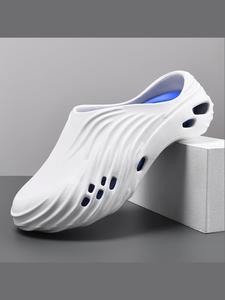 men's casual white clogs, lightweight breathable slippers, lightweight breathable comfortable slip on shoes, fashionable shoes for beach hiking, footwear