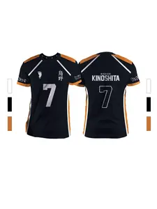 Balck Summer New Men's Sports Fashion Casual Comfortable Breathable Volleyball Anime Unisex Short Sleeve Round Neck T-Shirt Tops