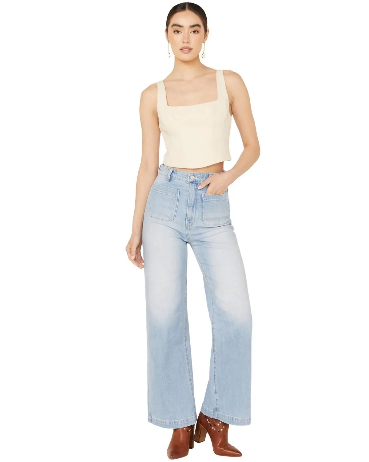 Rolla's Women's Light Wash High Rise Sailor Jeans - 14421 Rolla's Women's Light Wash High Rise Sailor Jeans - 14421