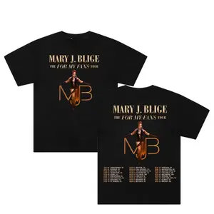 Mary The For J Blige My Fans Tour 2025 T-shirt Crewneck Short Sleeve