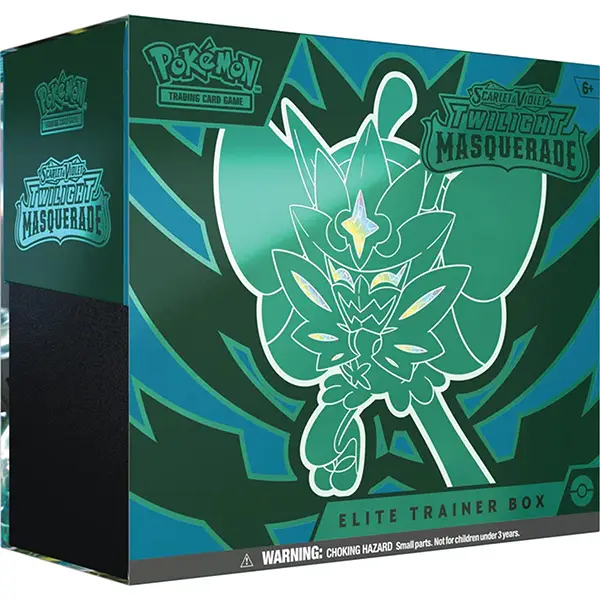 Pokémon TCG Twilight Masquerade Elite Trainer Box ETB - Includes 9 Booster Packs, Foil Promo Card, and More for Scarlet & Violet Expansion