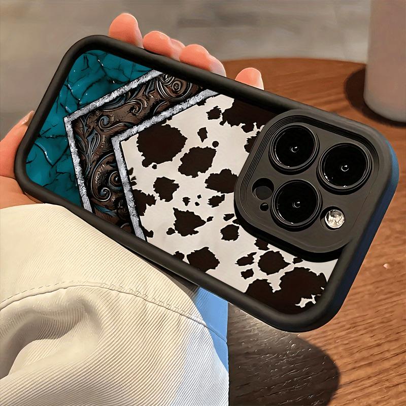 Case for iPhone 16 Pro Max 15 Plus 14 13 12 11 XS XR Stylish Western Culture Cowboy Totem Pattern Anti-Scratch Shockproof Soft Silicone Protective Cover iphone  15  pro  max  case