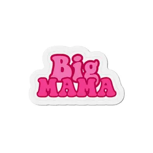 Cheerful Die-Cut Magnets for Fun Decor, Big Mama Magnet, Refrigerator Décor, Gift for Moms, Cute Home Accessories