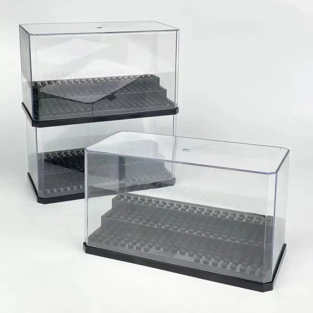 Acrylic Transparent Display Box, Building Blocks Dust Cover, Figures Dolls Protection Showcase, Compatible with Brand, Dustproof Storage Box