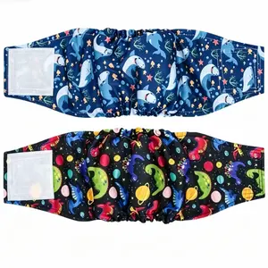 2-Pack Reusable Dog Diapers, Washable Pet Belly Wrap, Puppy Underwear, Unscented, Universal Size, Pet Care Urinary Pads, Puppy Pee Pads