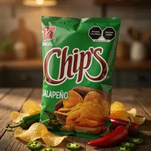 Barcel Jalapeño Chips - Spicy Flavor Snack with Excess Calories and Sodium - Perfect for Snacking 170g