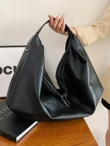 Women's Large Capacity Pu Leather Shoulder Bag, Casual Tote Bag for Shopping, Vacation and Commuting, Casual Trendy Commuter Bag, Daily Commuting Purse, Everyday Bag, Handbag Shoulder Bag