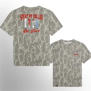 Trendy Spent My Dollar on Beer Camo Tee Shirt, Vintage Mossy Oak Camouflage Streetwear Crewneck Tee, Trendy Outdoor Wear Daily Wear, Designer Clothing, Gift for him for her, Independence day gift