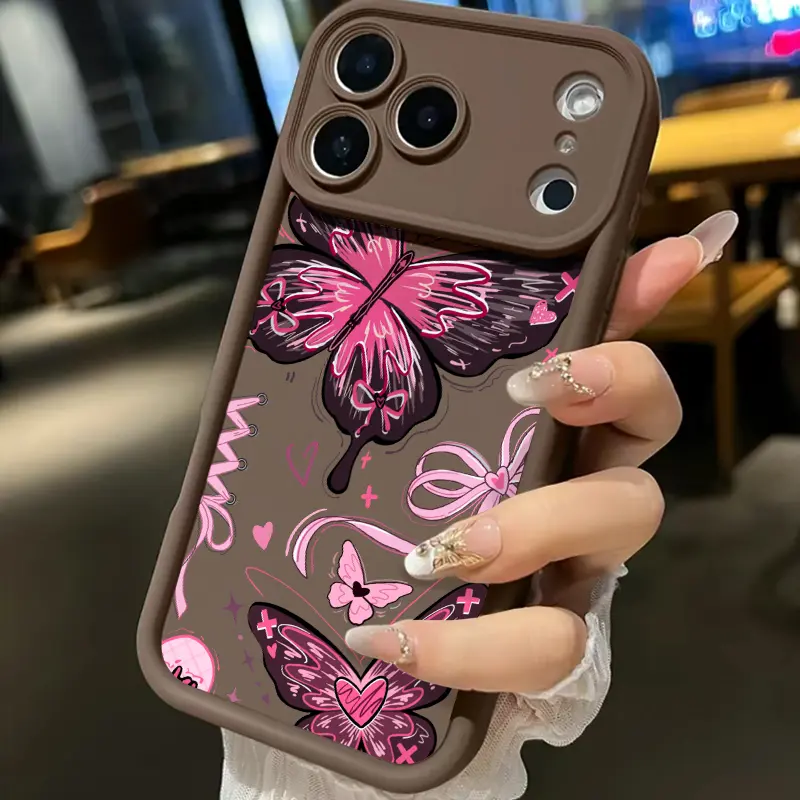 Butterfly Graffiti Protective Smartphone Cover, Sweet Cool Cellphone Accessory with Thick Soft TPU Back, Raised Camera Step Design for Comfort & Lens Protection - Compatible with iPhone 17-14,13-11,X,XS,Butterflies Accessories
