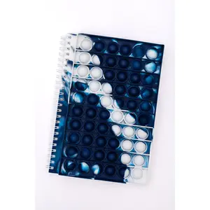 Spiral Writing Notebook in Blue Marble