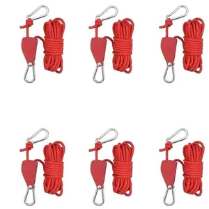 Adjustable Camping Reflective Wind Rope Pulley Set, Outdoor Camping Equipment, Durable Metal Gear Design, Ideal for Outdoor Activities & Events, 4 Pieces 400cm/157 Inches