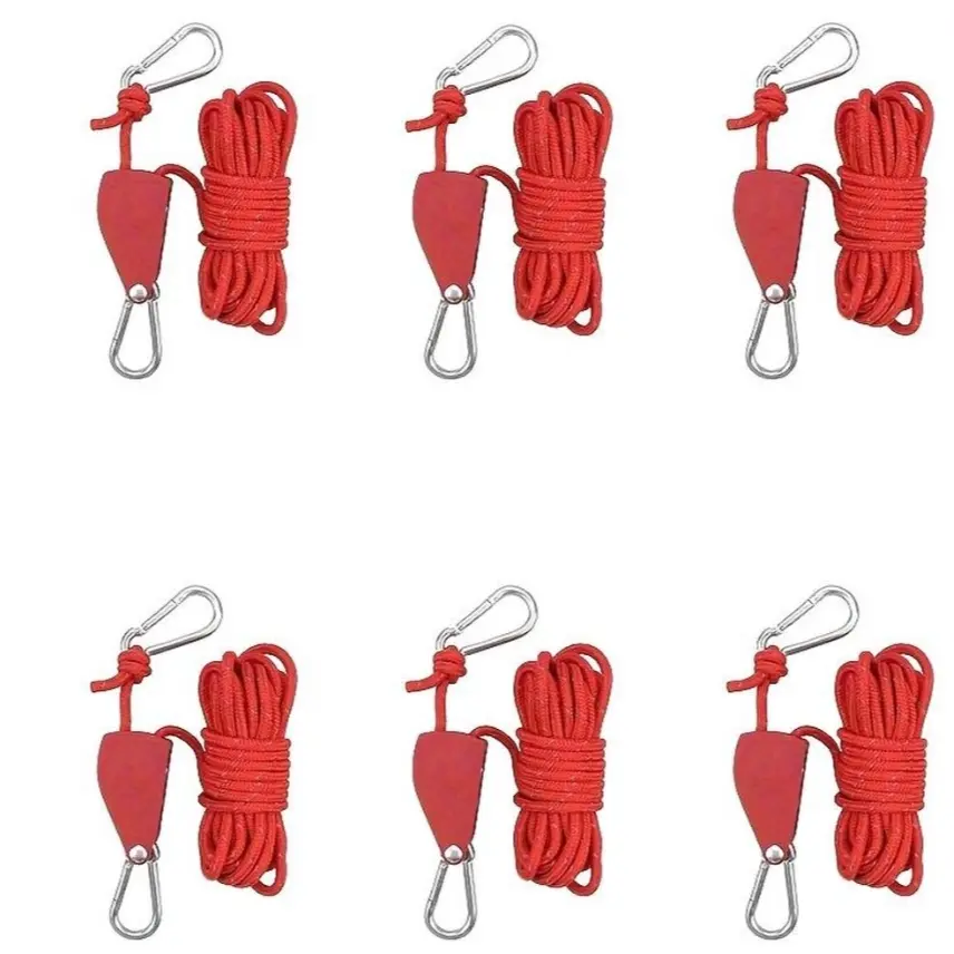 Adjustable Camping Reflective Wind Rope Pulley Set, Outdoor Camping Equipment, Camping Accessories, Outdoor Accessory, Durable Metal Gear Design, Ideal for Outdoor Activities & Events, 4 Pieces 400cm/157 Inches